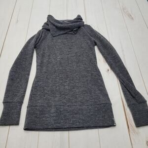 Kavu sweetie sweater gray turtleneck cowl longline pullover